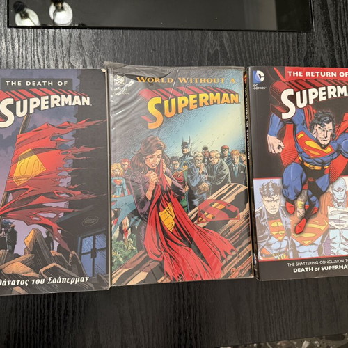 Death of Superman saga used, set of three volumes with English text