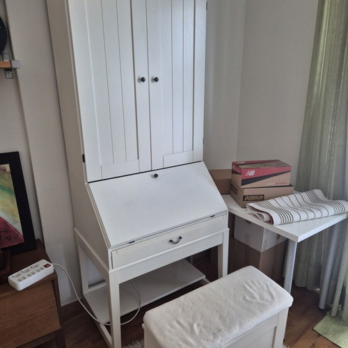 IKEA Hemnes secretary desk like new with seat chest
