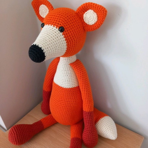 Handmade knitted fox toy new, child-friendly materials