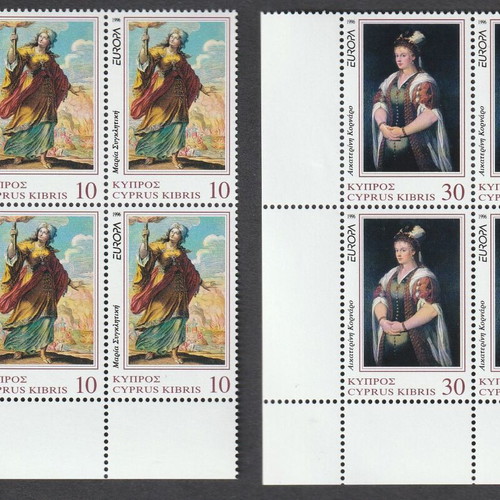 Cyprus 1996 Europa CEPT set in block of four new