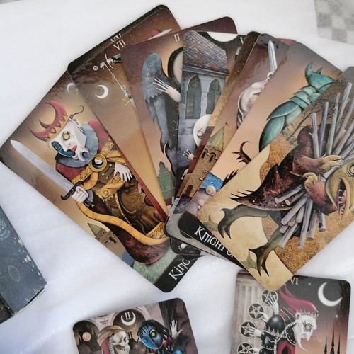 Deviant Moon Tarot handmade used deck with 78 laminated cards