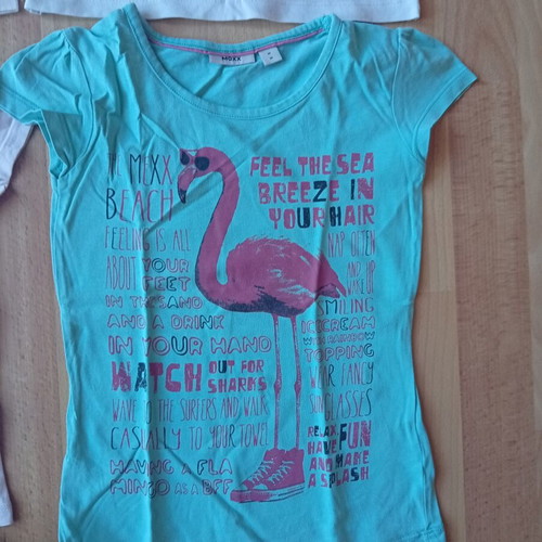 Girls' short-sleeve shirts used, size 3-4 years 98-104 cm