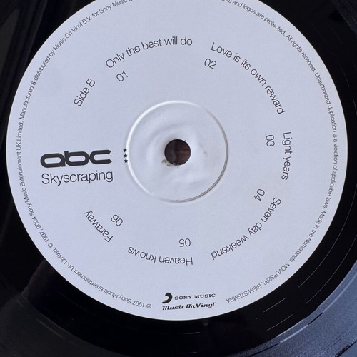 ABC Skyscraping LP remastered 180g 2024, like new, pop