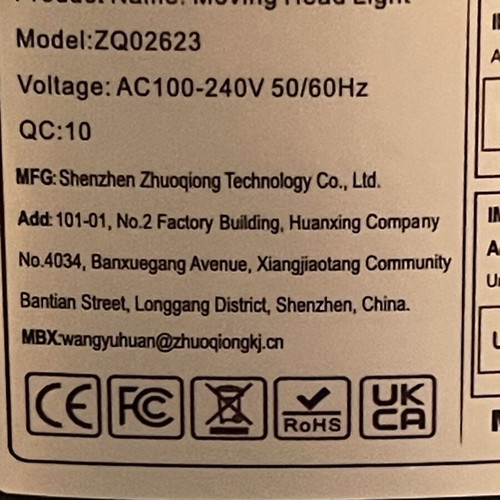 Moving Head Light U King with 6 Heads 120W RGBW Strobe Laser new