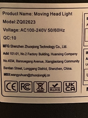 Moving Head Light U King with 6 Heads 120W RGBW Strobe Laser new