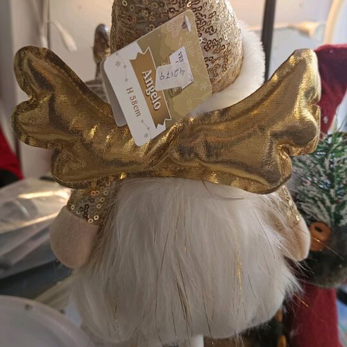 Fairy Angel table decoration with fur 58cm new