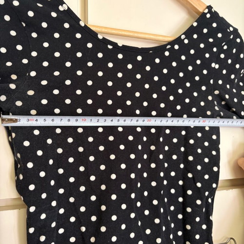 Pink Woman Cropped blouse with open back and polka dots, size Small, used