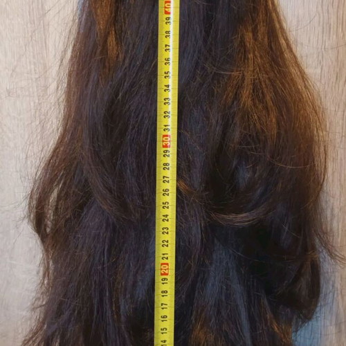 Hair extensions with clippers used, 48cm chocolate brown