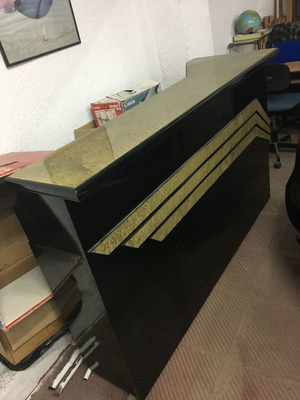 Black lacquer bar used with gold details