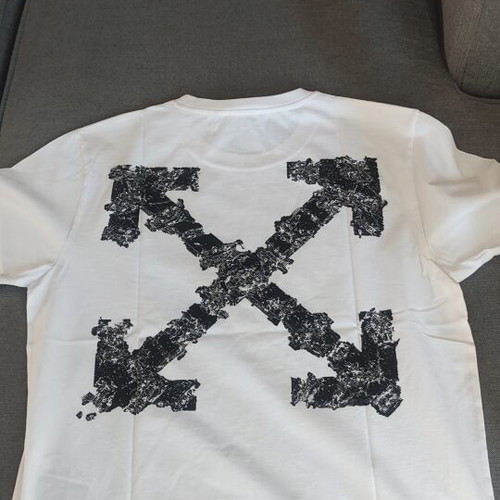 Off White heraldic threshold arrows t-shirt, white, size Large