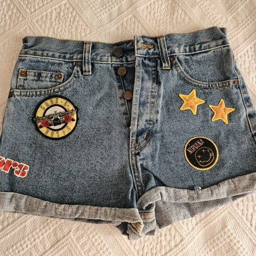 Denim shorts like new, high-waisted summer style, size S