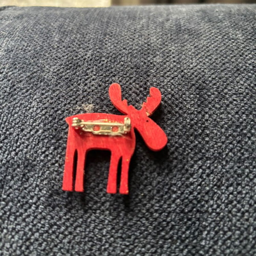 Christmas reindeer pin used