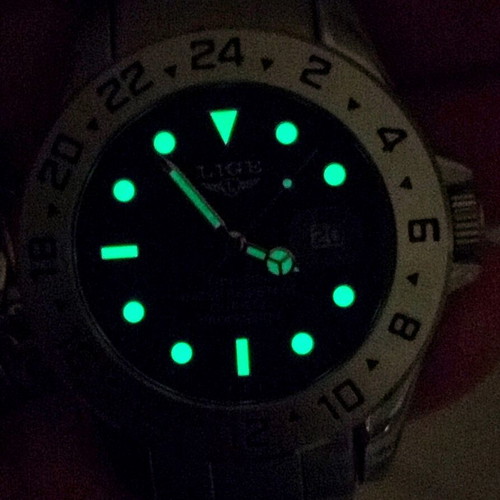 LIGE Quartz Stainless Steel Men's Watch new, full set