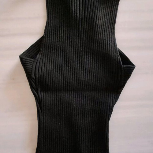 Derhy black rip blouse small like new, excellent quality