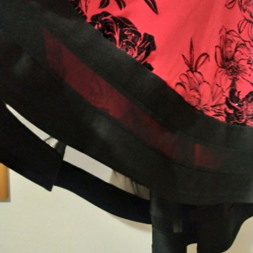 Quiz asymmetrical dress with floral glitter new, size 36