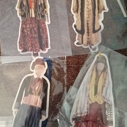 Paper ornaments with Greek traditional costumes new