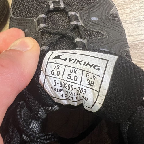 Viking Gore-Tex Hiking Shoes Black Waterproof Used Size 38