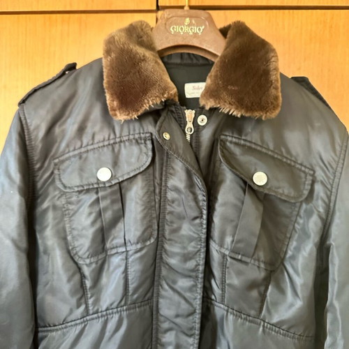 Vintage bomber Sisley size Medium black and brown like new