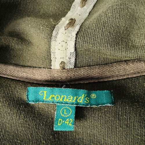 Spring sleeveless hoodie jacket Leonard's like new, khaki, size L