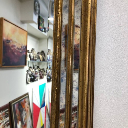 Large luxury wall mirror in baroque style used, ornate frame