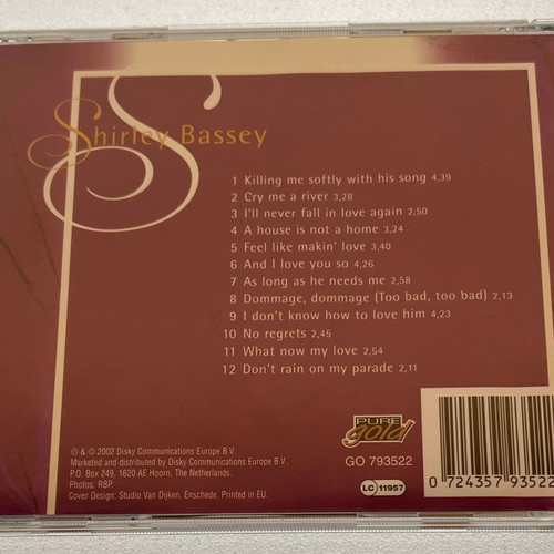 Shirley Bassey What Now My Love CD used