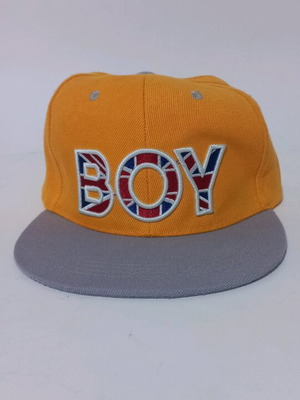 Boy hat new, gray and yellow, one size