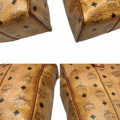 MCM Cognac Aren Visetos school tote bag