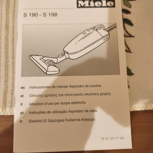 Miele S194 Vacuum Cleaner used with long cord and accessories
