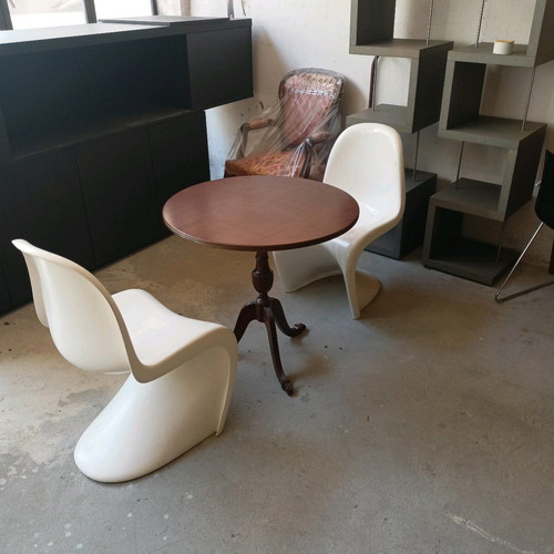 Panton dining chairs Italian, like new, white lacquer