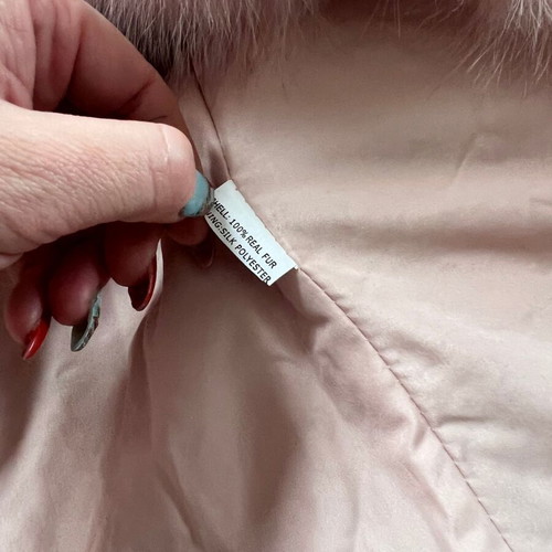 Richmond Pink Fox Fur Coat like new, size L-XL