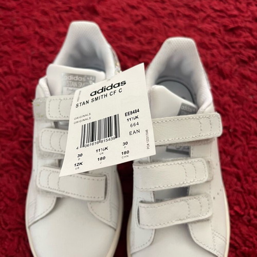Stan Smith kids Adidas athletic shoes new, size 30, white
