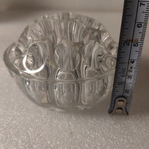 Vintage glass collectible pencil holder used