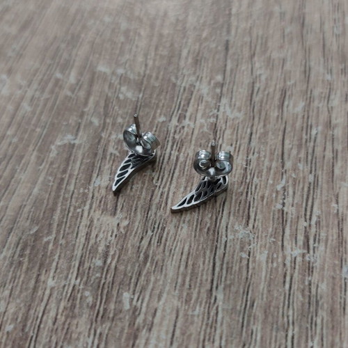 Earrings new, silver color