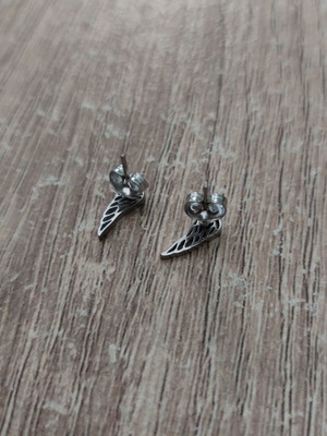 Earrings new, silver color