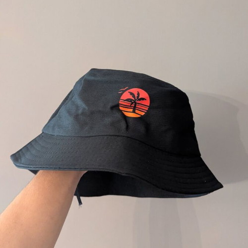 Sunrise black bucket hat