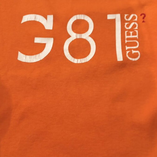 Guess orange T-shirt with logo used, size XS