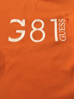 Guess orange T-shirt with logo used, size XS