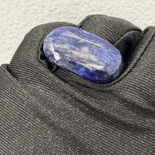 Lapis Lazuli ring carved from natural stone, new