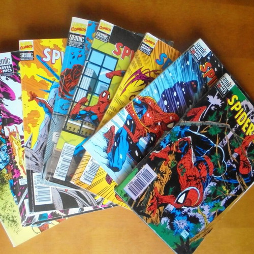 Spider-Man French comics used, pack of 9 from the 90s