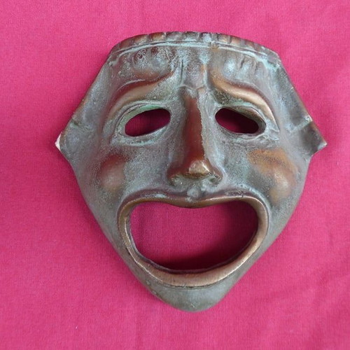 Bronze decorative mask used