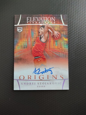 Andrej Stojakovic Origins Elevation Signatures SSP κάρτα μπάσκετ με αυτόγραφο πάνω στην κάρτα