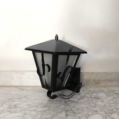 Metal wall light lantern vintage, like new