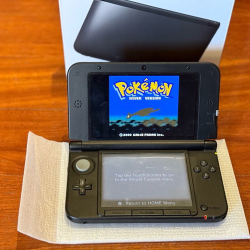 Nintendo 3DS XL Black console, boxed complete with accessories
