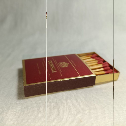 Dunhill rare matchbox shaped like cigarette pack, unused