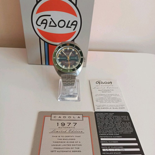 Cadola men's automatic watch like new, limited edition, green