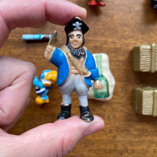 Kinder Surprise figures used, pack of 12 monsters and pirates
