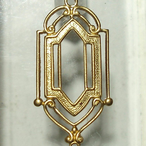 Brass detail with gold plating for handmade jewelry construction like new