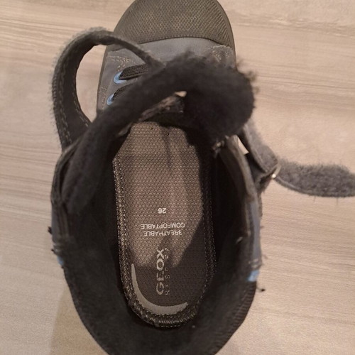 Geox boys' boots size 26 like new, black and blue