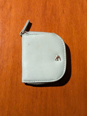 Accessorize coin wallet used, small, blue