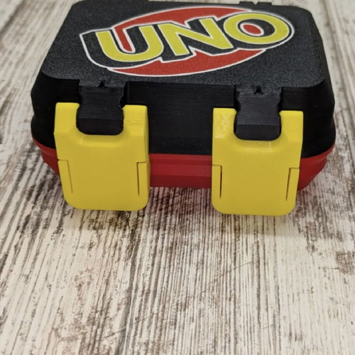 UNO card storage box 3D printed new, compact with secure closure